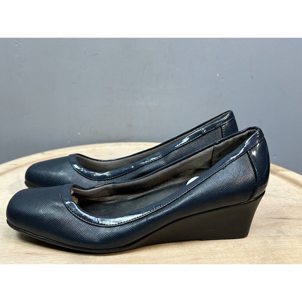 LifeStride Simply Comfort Blue Juliana Style Wedge Womens Shoe Size 6.5 M